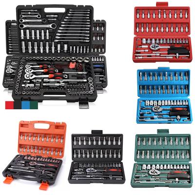 China 46pcs Car Repair Tool Ratchet Car Repair Tool Wrench Set Professional Metallurgical Ratchet Ratchet Socket Wrench Key Screwdriver Tool Kit for sale