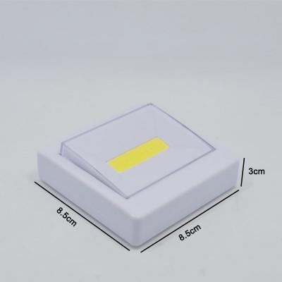 China Mini ABS COB LED Wall Lamp Night Light Camp Light Battery Power Operation Switch Suitable for Cabinet Garage Corridor Night Light for sale