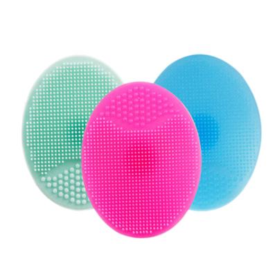 China Medicated Soft Silicone Cleansing Brush Baby Shower Massage Wash Pad Face Facial Exfoliate Sweeps Super Soft Sponges Scrubbers for sale