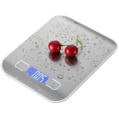 China Weight Measuring 10/5kg Kitchen Electronic Scales Measuring Tool LCD Digital Slim Electronic Scale for sale