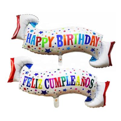 China China Best Quality Eco-friendly Happy Birthday Printed Colorful Banner Foil Balloon For Party Decoration for sale