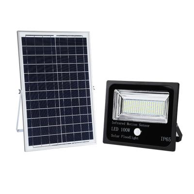 China Hotop Zhongshan factory cheap price high quality energy saving sports stadiums with motion sensor led solar flood light for sale