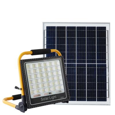 China Hotop Garden Lighting Portable Stand Red Blue Flashes Rechargeable Emergency Solar Led Flood Light 50w 100w 150w 200w for sale