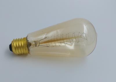 China High Brightness 100 Watt Edison Lamp Bulb E27 / E26 Clear Amber Golden for sale