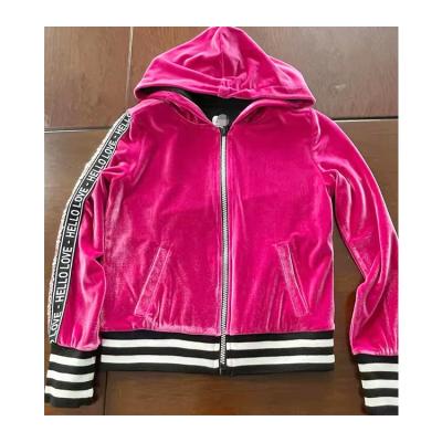 China Custom Made Girls Velvet Jacket 100% Polyester Casual Outdoor Jackets for sale