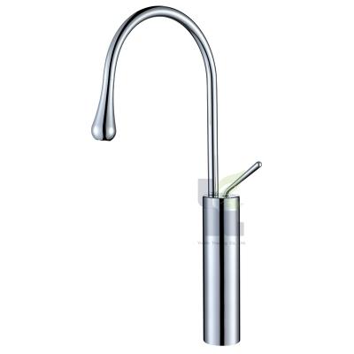 China Good Quality Drop Style Solid Brass Standard Faucet Water Hot And Cold Water Mixer Tap Faucet For Countertop Basin Vessel Basin for sale