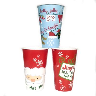 China Disposable Custom Printed Hot Drinking 16oz Double Wall Disposable Paper Cup for sale