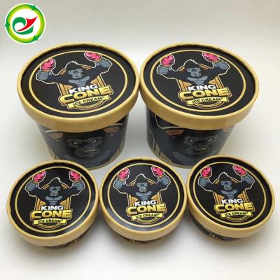 China Custom Moisture Proof Ice Cream Coffee Paper Cup Lid For Sale Disposable Ice Cream Paper Cups Lids for sale