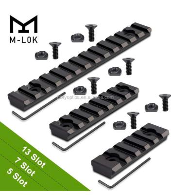 China Aluminum Alloy M-LOK Picatinny Rail Sections 5 Slots 7Slots 13 Slots Mlok Rail Handguard Rail for sale