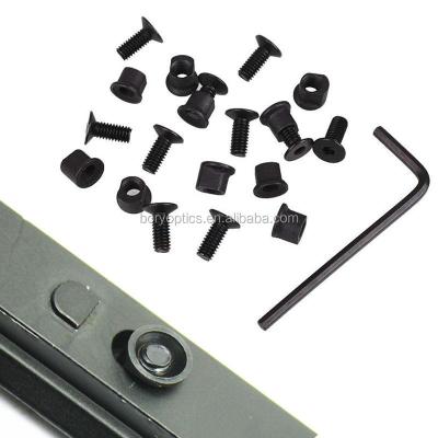 China Ar15 KeyMod Steel Rail Nuts & Screws Allen Wrench keymod Nuts With L Key 10 Sets Pack for sale