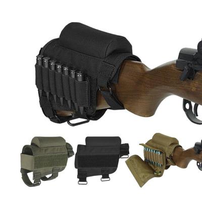 China Bullet Nylon Functional Tactical Butt Bag Rifle Cheek Rest Pouch Holder Portable Adjustable Tactical Pack for sale