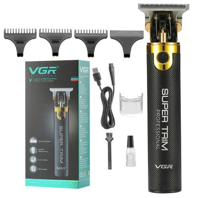 China Hotel VGR V-082 Lithium Cordless Hair Cutting Machine Stainless Steel USB Rechargeable Electric Hair Trimmer for sale