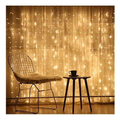 China LED Curtain Lights 300LED Curtain Lights 8 Modes Curtain String Light with Remote Control Timer for Wedding Party Garden Decoration for sale