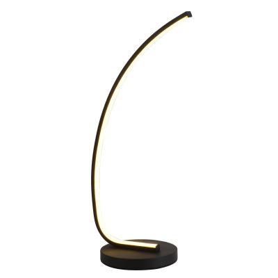 China Bedside Simple Indoor Home Decoration Hotel Bedroom Lamp Acrylic Design Eye Care Curve Metal LED Wall Lighting for sale