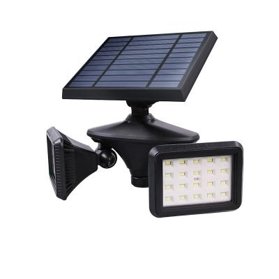 China Outdoor Garden Solar Power Generation Lamp Yard Square Led Flood Light Induction Smart Double Head Lighting Fixture for sale