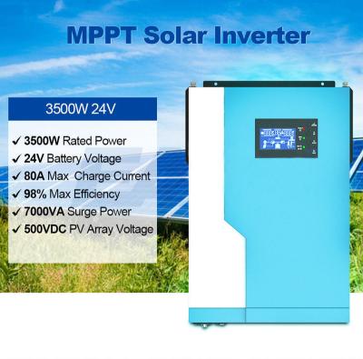 China Solar Power System Home 3500w Off Grid Hybrid Pure Sine Wave Solar Inverter With Inbuilt 100A Mppt Controller For Solar Energy Systems for sale