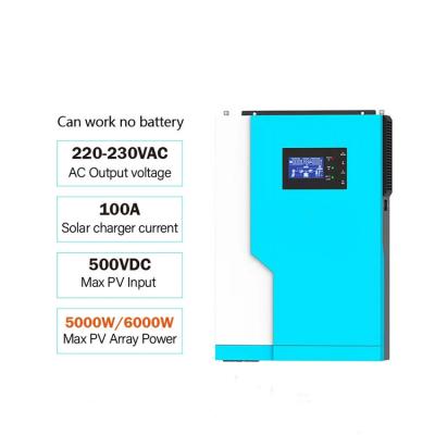 China Solar Power System Home Batteryless WIFI Monitor Offgrid Inverters System Off Grid 24V 3500W MPPT Solar Hybrid Inverter for sale