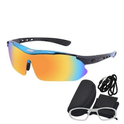 China 0089 OEM tr90 Sunglasses Sun Glasses Outdoor Sports Anti-fog Mount Eyewear Cycling Glasses Recycling Glasses Interchangeable for sale