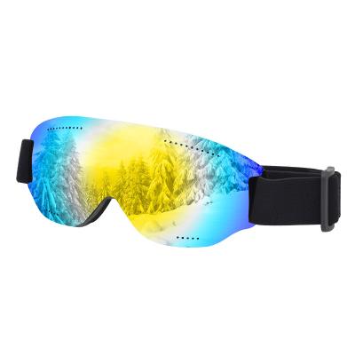 China High hardness 7023 single layer snow fog ski bicycle winter motorcycle adult unisex sports ski goggles glass for sale