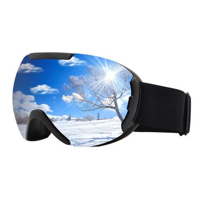 China High hardness 7028 spherical amazon double-layer anti-snowproof anti-snow mountaineering equipment windproof spherical snowboard goggles for sale