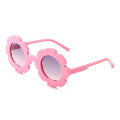 China Fashion Sunglasses 2022 Newest Sun Flower Children 2021 Trendy Manufacture Fashion PC Kids Boy Girls Sunglasses For Sun UV Lenses Custom Made for sale