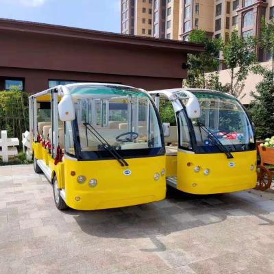 Китай 11 Seat Electric Sightseeing Car Factory Customized Scenic Spot Using Large Power Electric Tour Car 4650*1500*2050 продается