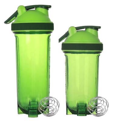 China 2022 Sustainable Tritan Water Bottle With Shaker BPA Free Empty Protein Blender Shaker With Gauge for sale