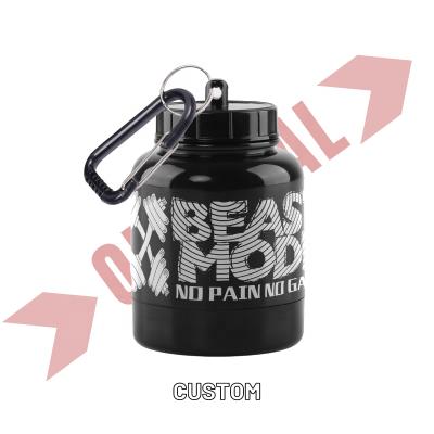 China CLASSIC ready to ship protein powder mini container with custom gym protein motivation bottle for sale