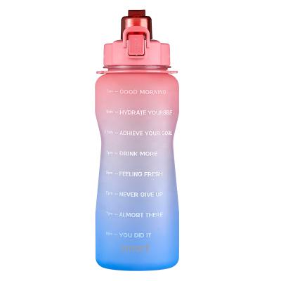 China New Tritan Viable Motivational Water Bottle 64oz For Sports And Outdoor Bulk Drinking Water Bottle for sale