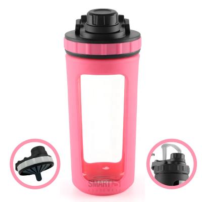 China 750ml eco friendly products sustainable dropshipping pink glass water bottle sublimation blank product for sale