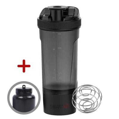 China Viable 24oz BPA Free White Black Protein Shaker With Storage Plus Combo Protein Bottle for sale