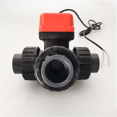 China Ceramic core glue general hard sealing two-wire control three-way ball valve (with position feedback) for sale