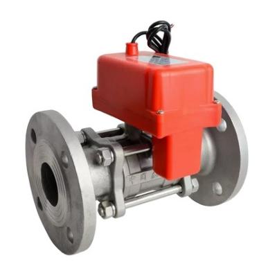 China Ceramic Core Metal Flange General Hard Sealing Two Wire Control Ball Valve for sale