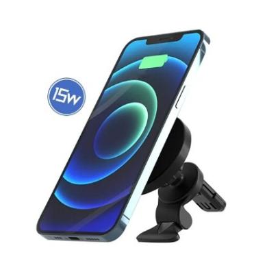 China New Qi 15W Car Tablet Car Phone Holder Wireless Charger Magnetic Qi Car Charging Charger for sale