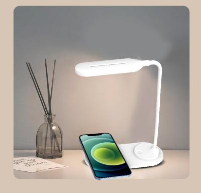 China Modern Dimmable LED Desk Lamp Table Lamps 3 Tier Eye-Care Light Cordless Desk Lamp Wireless Charger Eye-Care Wireless Charger for sale