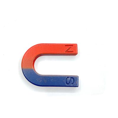 China Industrial Magnet U Shape Teaching Ferrite Strong Magnet For Schoolboy Education Horseshoe Magnets N S Poles Marked for sale