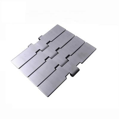 China food & SS8157-K750 Beverage Industry Heavy Duty Single Hinge Straight Running Stainless Steel Flat Surface Conveyor Chain for sale