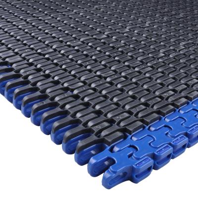 China Food Conveyor System Belt Cable SNB Plastic Modular Rubber Top Pitch 25.4 PP Conveyor Belt For Food Conveyor System for sale