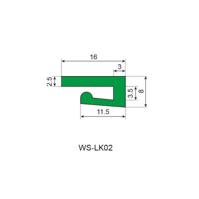 China Food Conveyor System UHMW Profiles WS-LK02 Wear Strip PE Extrusion Flat Clamping Plastic HDPE UHMW-PE Chain Guide Rails 1000 For Conveyor for sale