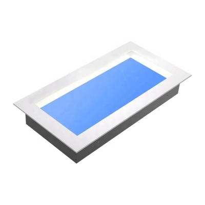 China Modern Remove Checker Light Fixture Square LED Blue Sky Light Indoor Indoor Ceiling Recessed Artificial Skylight for sale