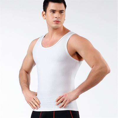 China High Quality QUICK DRY Fitness Wear Gym Wear Tummy Control Nylon Stringer Men Tank Top for sale