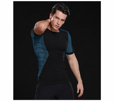 China New Design Sportswear Men's QUICK DRY Shaper Gym Workout Activewear Compression Top T-Shirt Shirt for sale