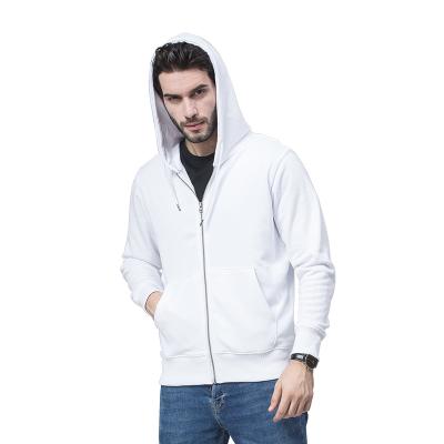 China 2019 Sustainable High Quality Hoodies White Zipper Hoodies Custom Sweatshirt for sale