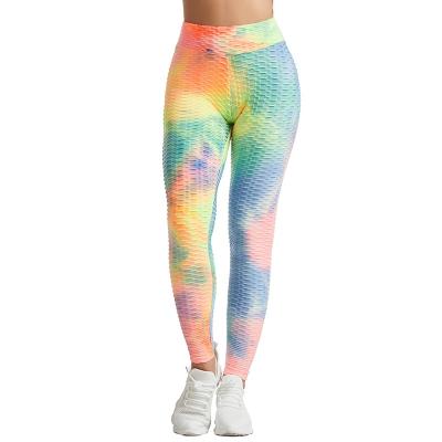 China 2022 High Waisted Breathable Cellulite Gym Yoga Clothing Anti Workout Leggings Butt Crack! crack! seamless tie dye sports leggings for women for sale