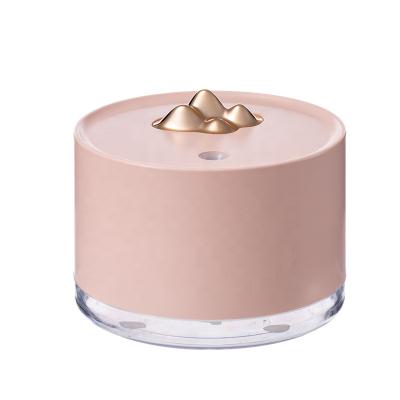 China Color Changing LED Light Customized Ultrasonic Mini Air Humidifier Portable Humidifier Diffuser 300ml Pink White Cool Mist USB Rechargeable For Home for sale