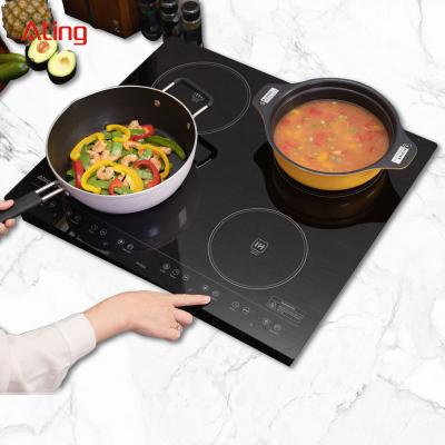 China New Hotel Hot Sale Products Commercial Built In Cooktop 220/240v Hotpot Electric 4 Burner Induction Hot Plate for sale