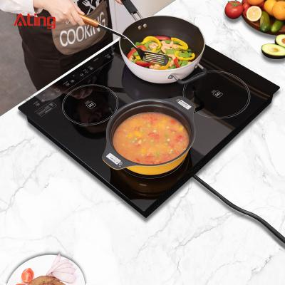 China New Ce Hotel Design 6400w Smart Built In 4 Burner Commercial Electric Induction Cooker for sale