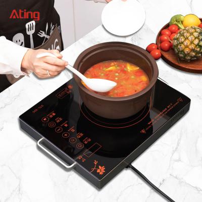 China New Design Hotel CE Smart CB Panel Electric Cooktop Hotpot Wok Stoves Single Induction Cooker for sale