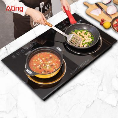 China High Quality And Best Price Waterproof Bulti In 240v Smart Cooking Two Electric Double Burner Induction Cooker for sale