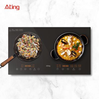 China New commercial electric hotel 3500W cocina cooktop double burner cooking 2 burner induction cooker for sale